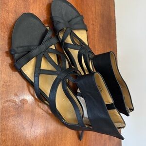 Nine West Black Strappy Sandals